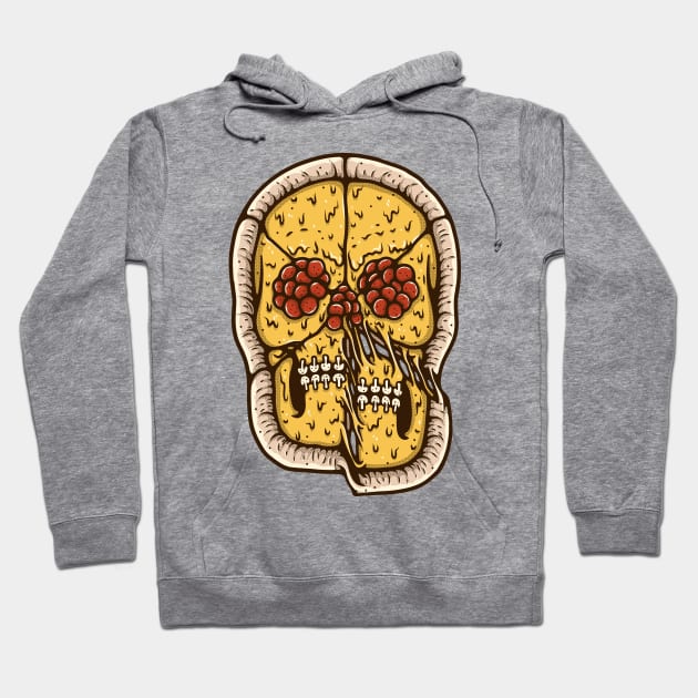 Pizza Skull Hoodie by quilimo